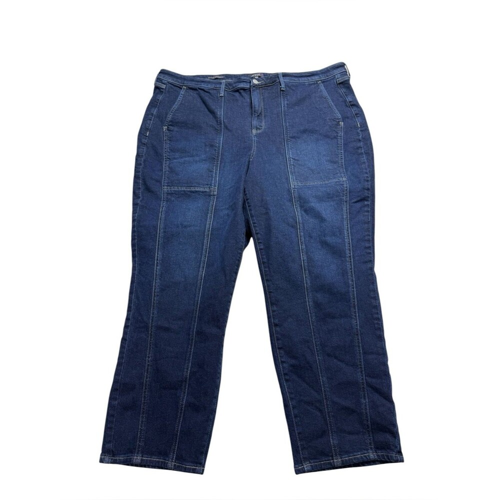 NYDJ Margot Seams Girlfriend Jeans Lift & Tuck Technology Dark Wash Plus Sz 20W